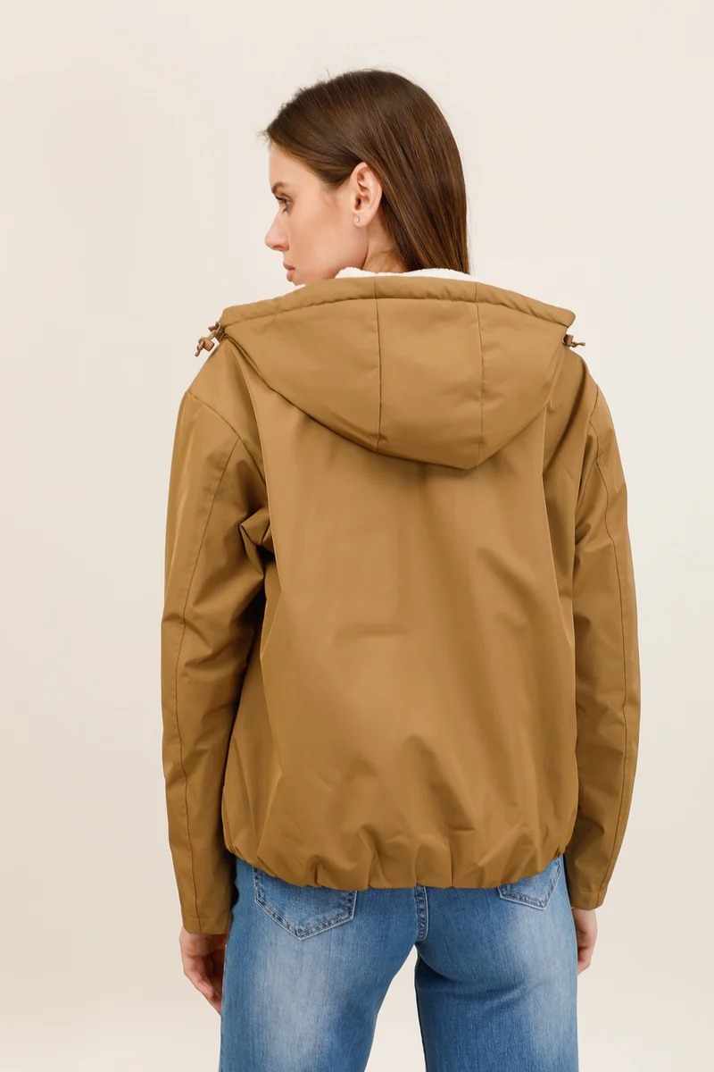 Veste imperméable fourrée