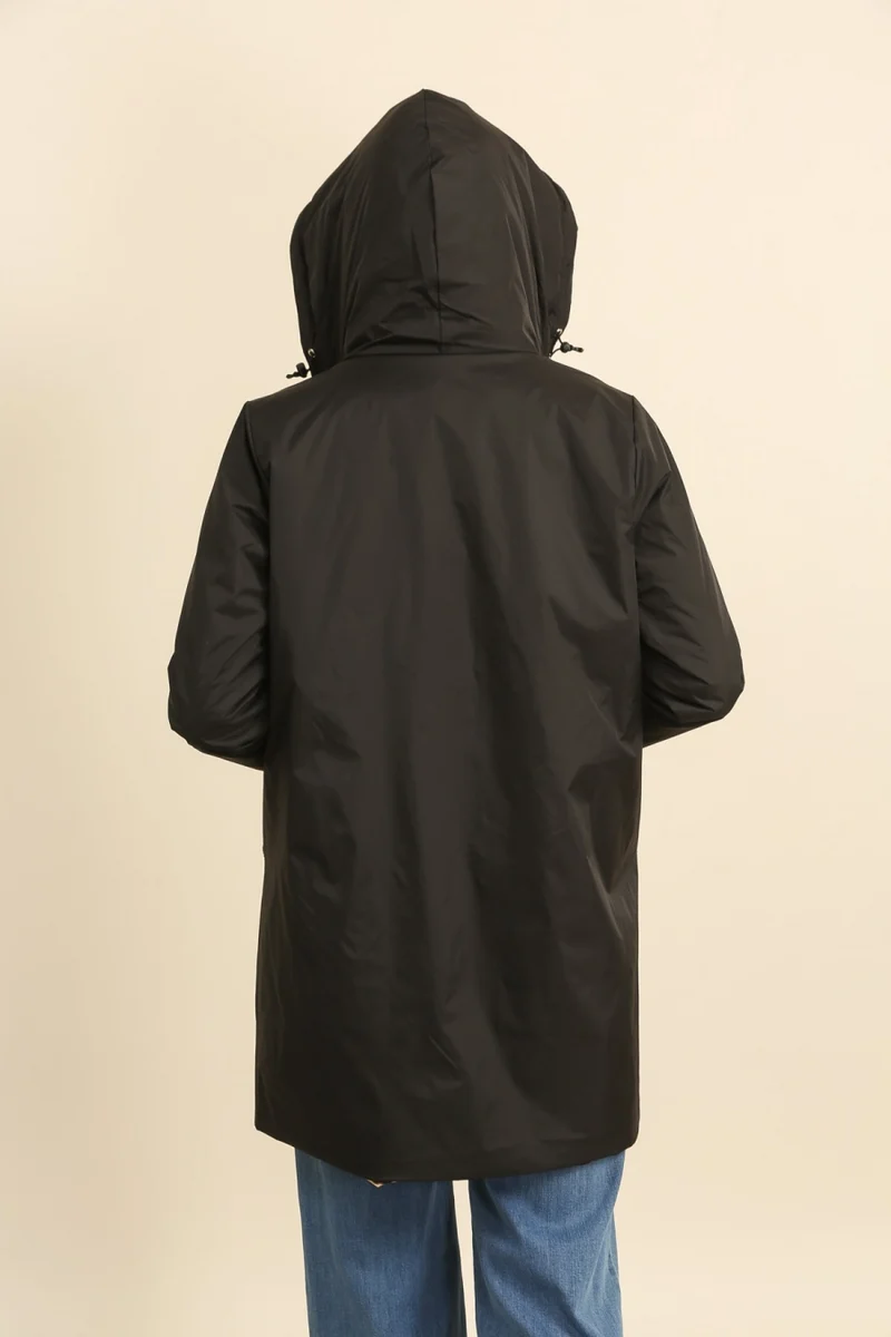 Imperméable réversible long mi-saison léopard choco