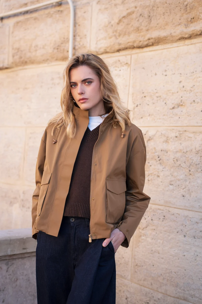 Veste imperméable à poches