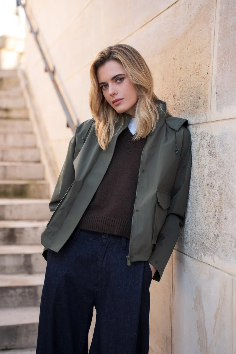 Veste imperméable à poches