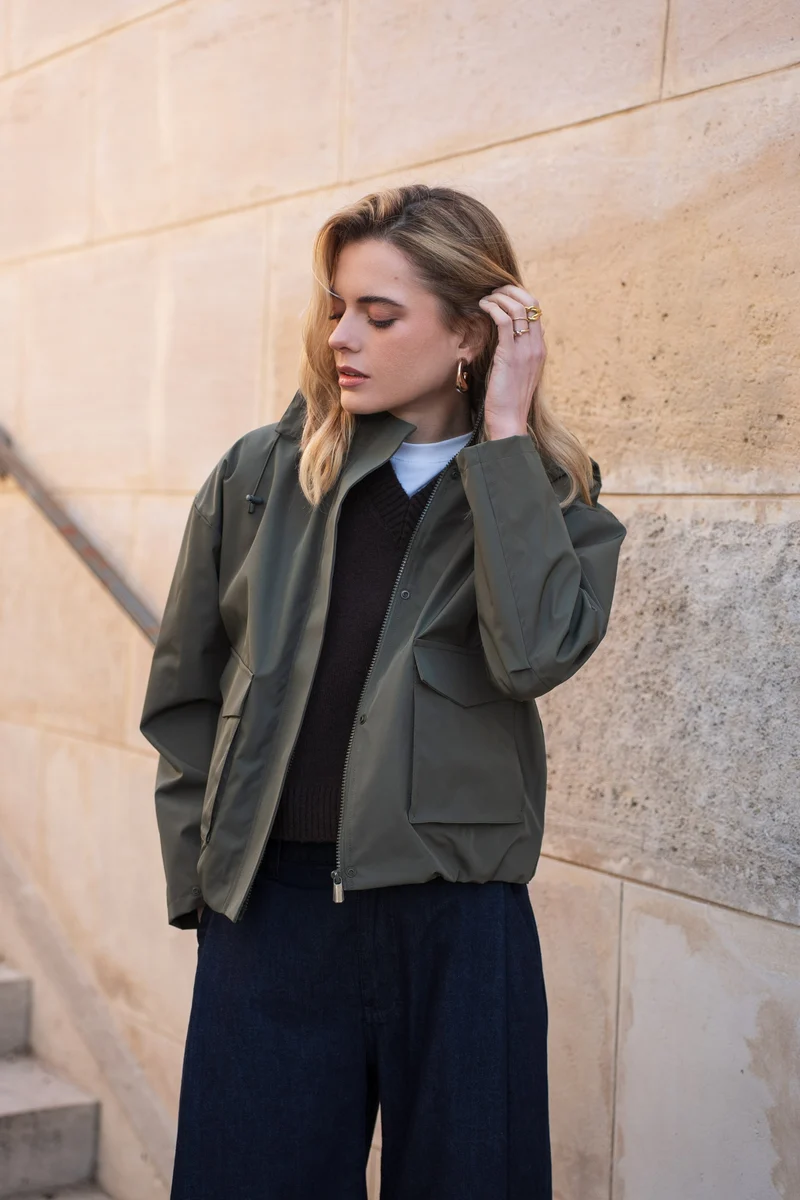 Veste imperméable à poches