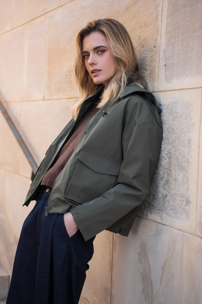 Veste imperméable à poches