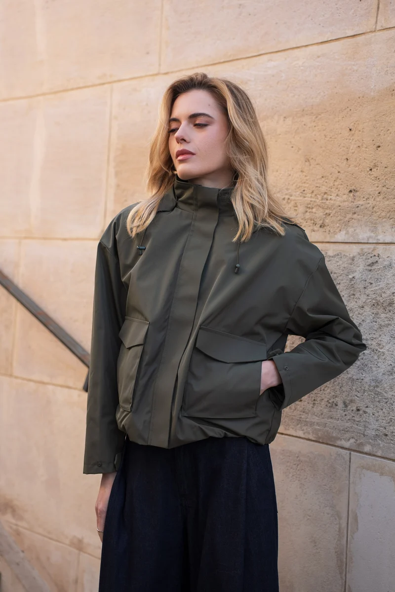 Veste imperméable à poches
