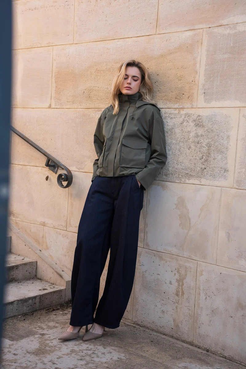Veste imperméable à poches