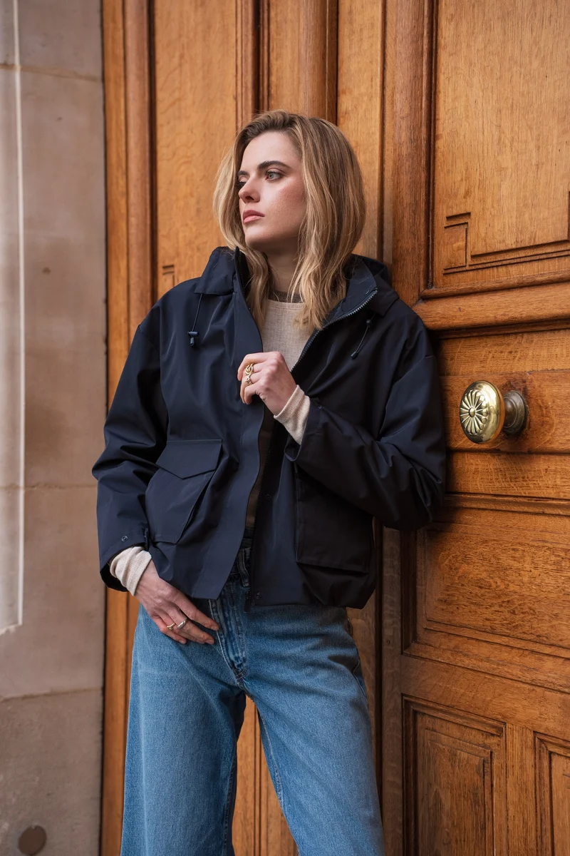 Veste imperméable à poches