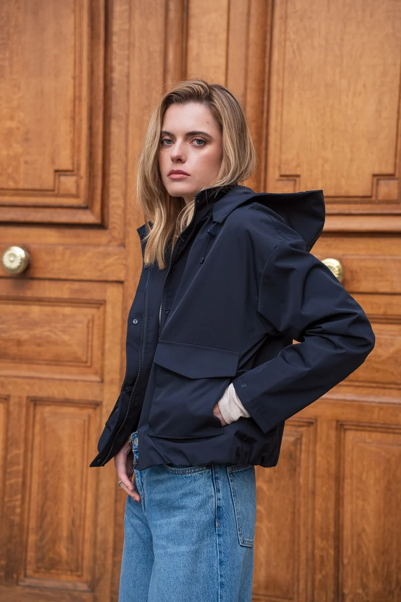 Veste imperméable à poches