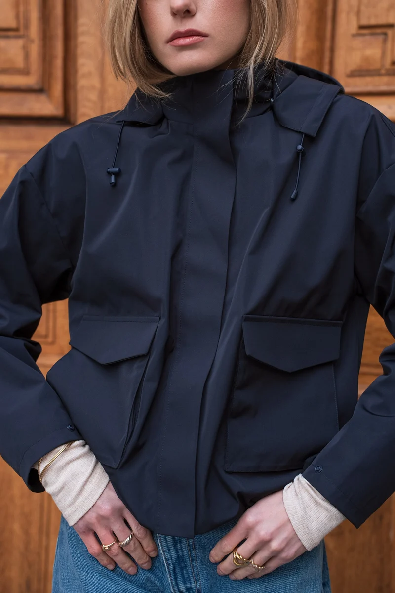 Veste imperméable à poches