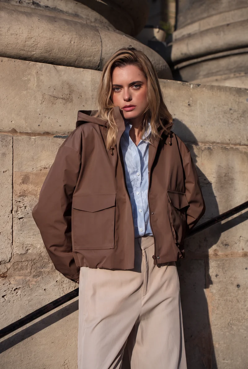 Veste imperméable à poches