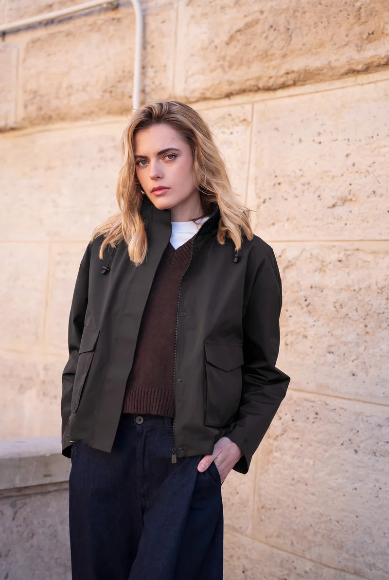 Veste imperméable à poches