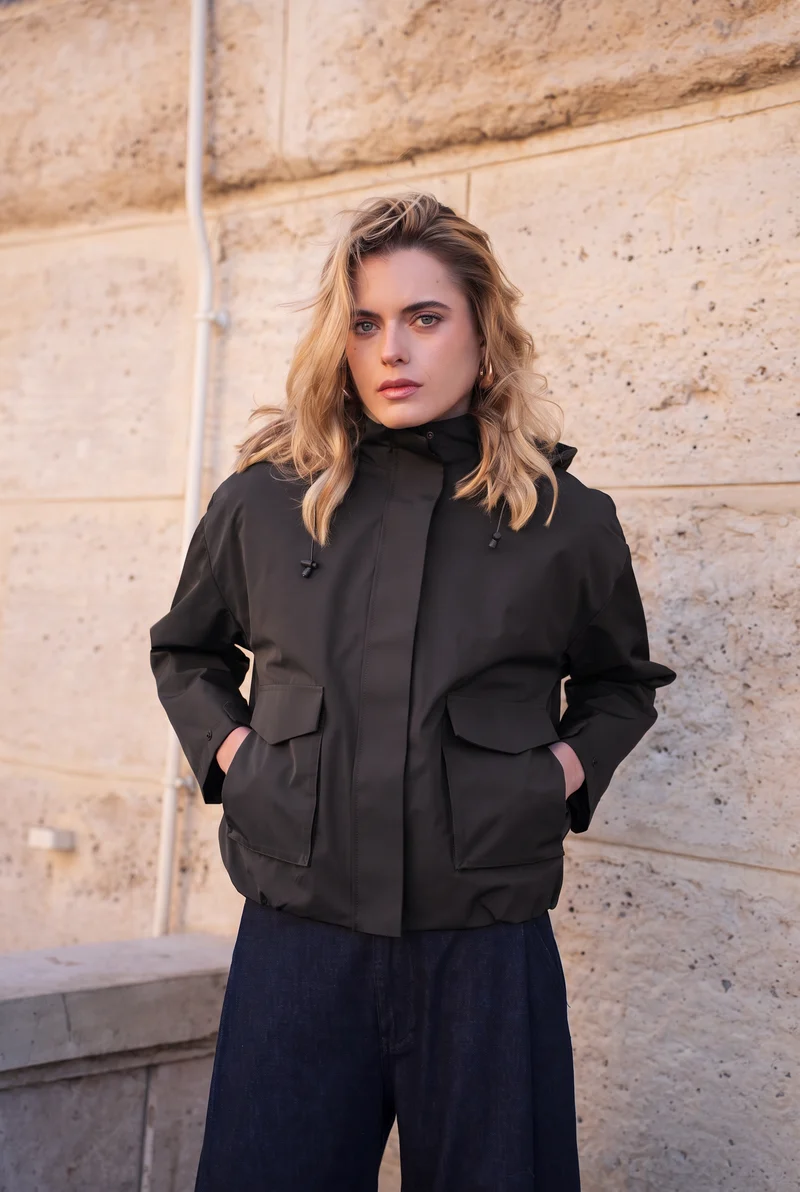 Veste imperméable à poches