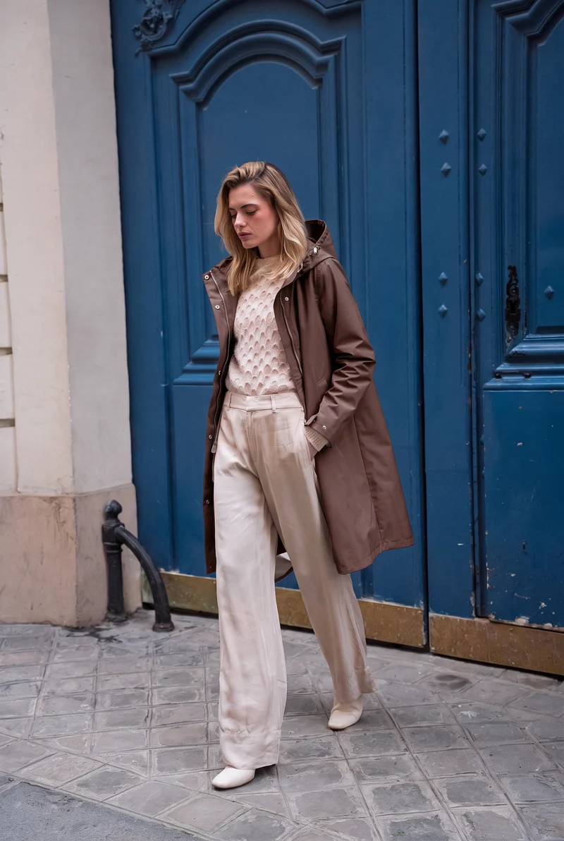 Parka imperméable longue maxi