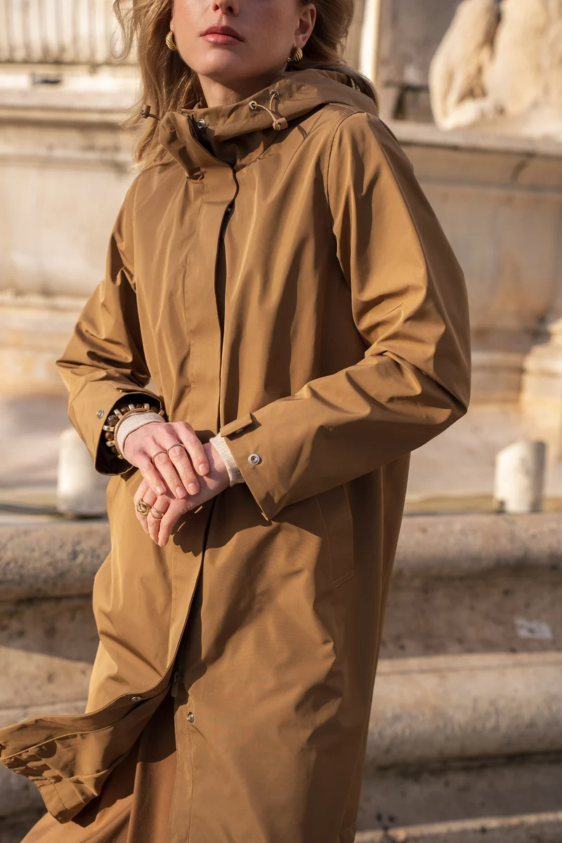 Parka imperméable longue maxi