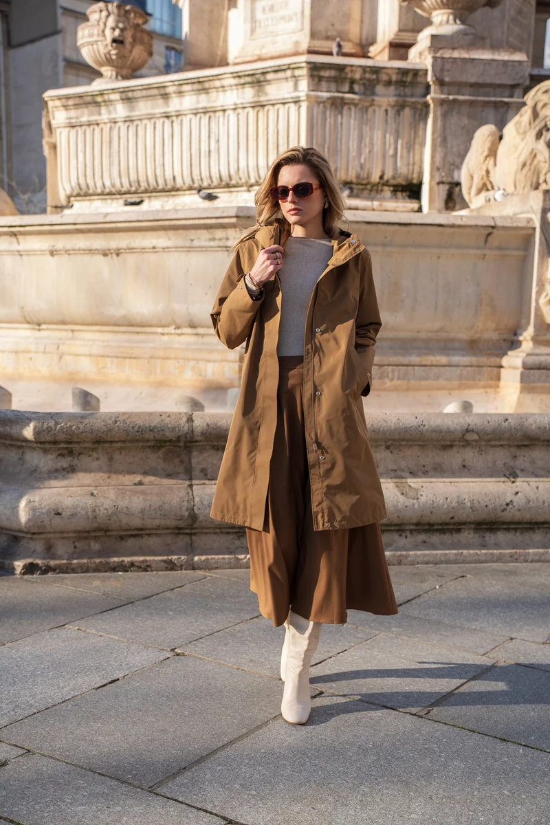 Parka imperméable longue maxi
