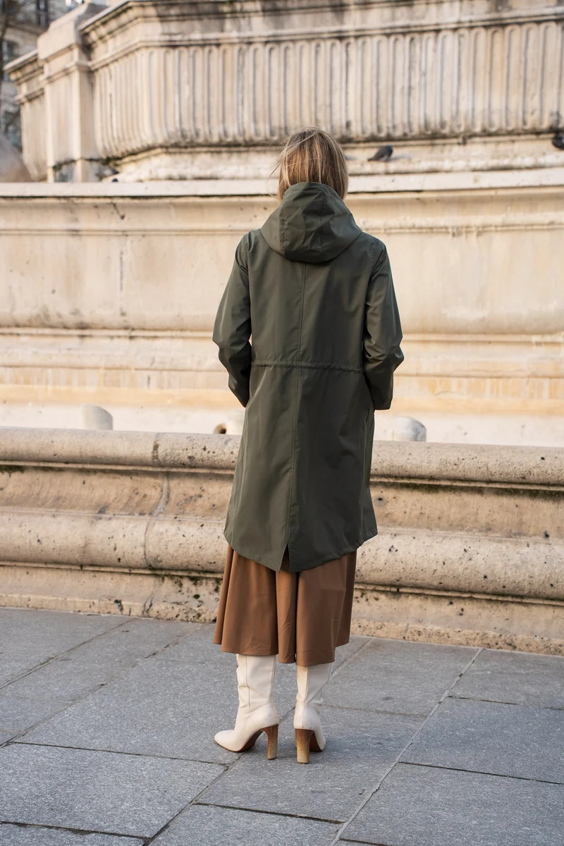 Parka imperméable longue maxi