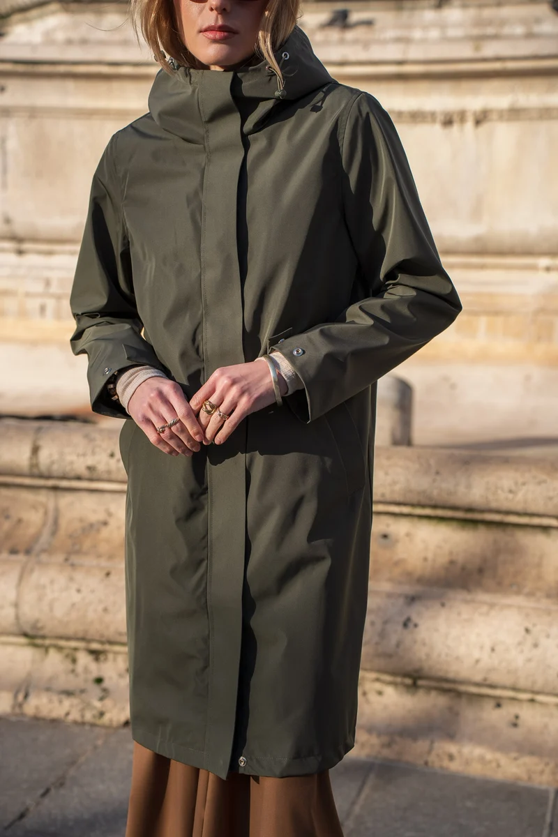 Parka imperméable longue maxi