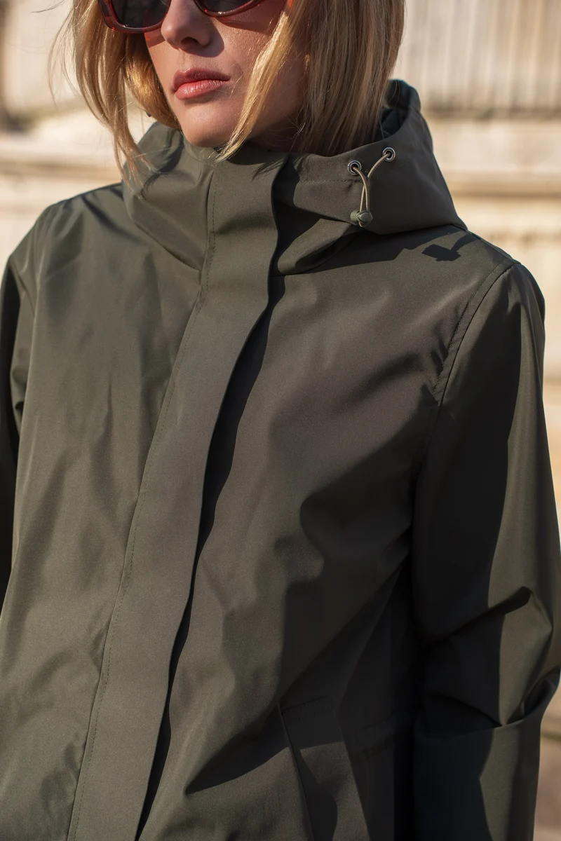 Parka imperméable longue maxi