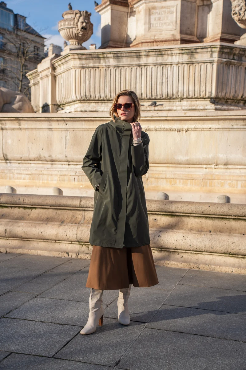 Parka imperméable longue maxi