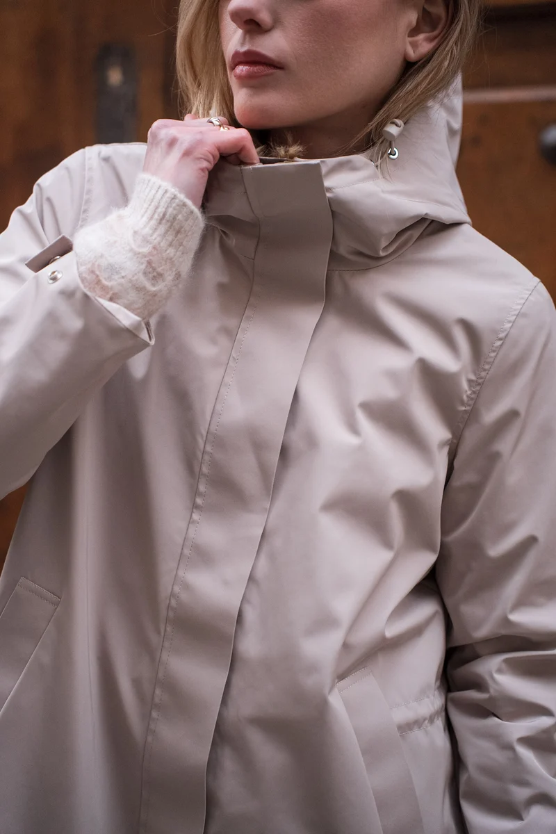 Parka imperméable longue maxi