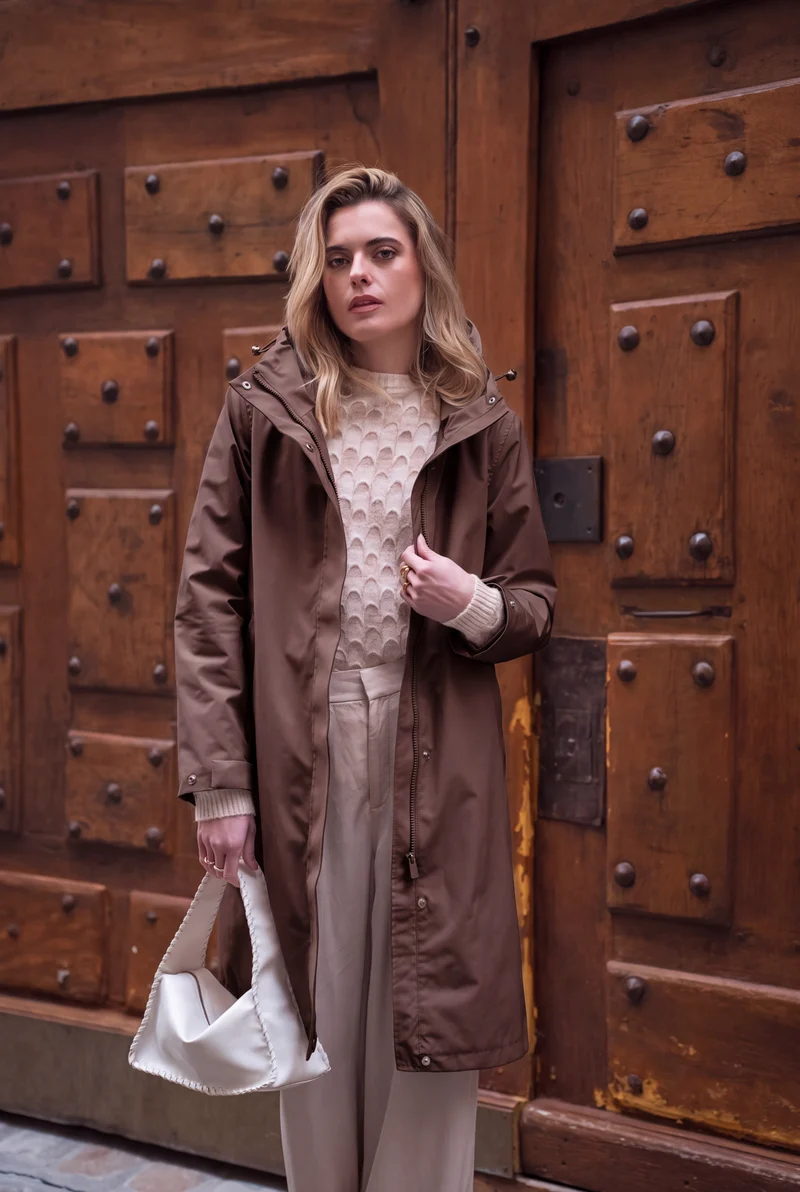 Parka imperméable longue maxi