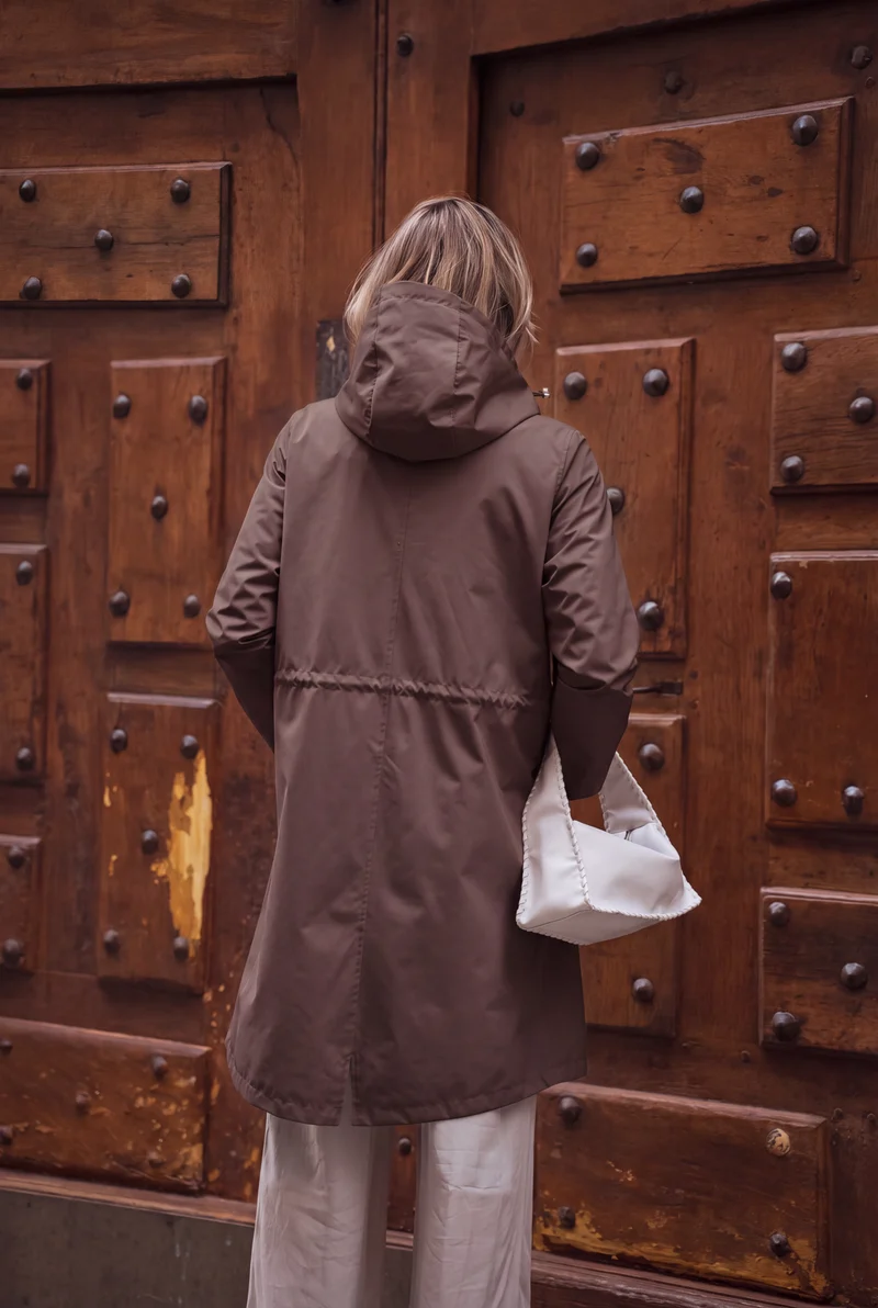 Parka imperméable longue maxi