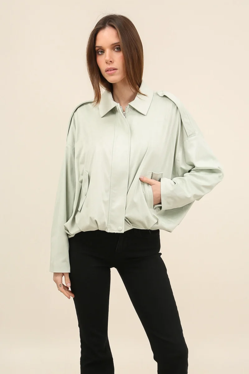 Veste oversize en suédine