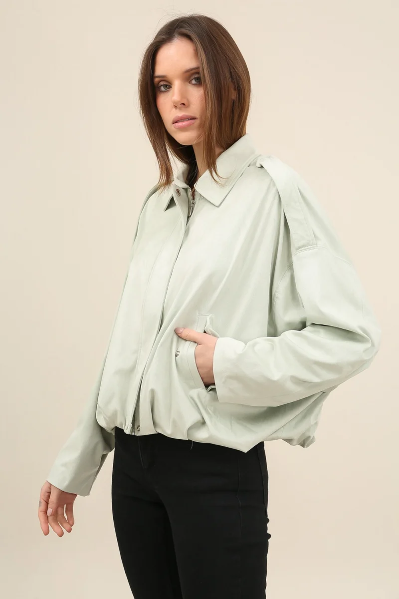 Veste oversize en suédine