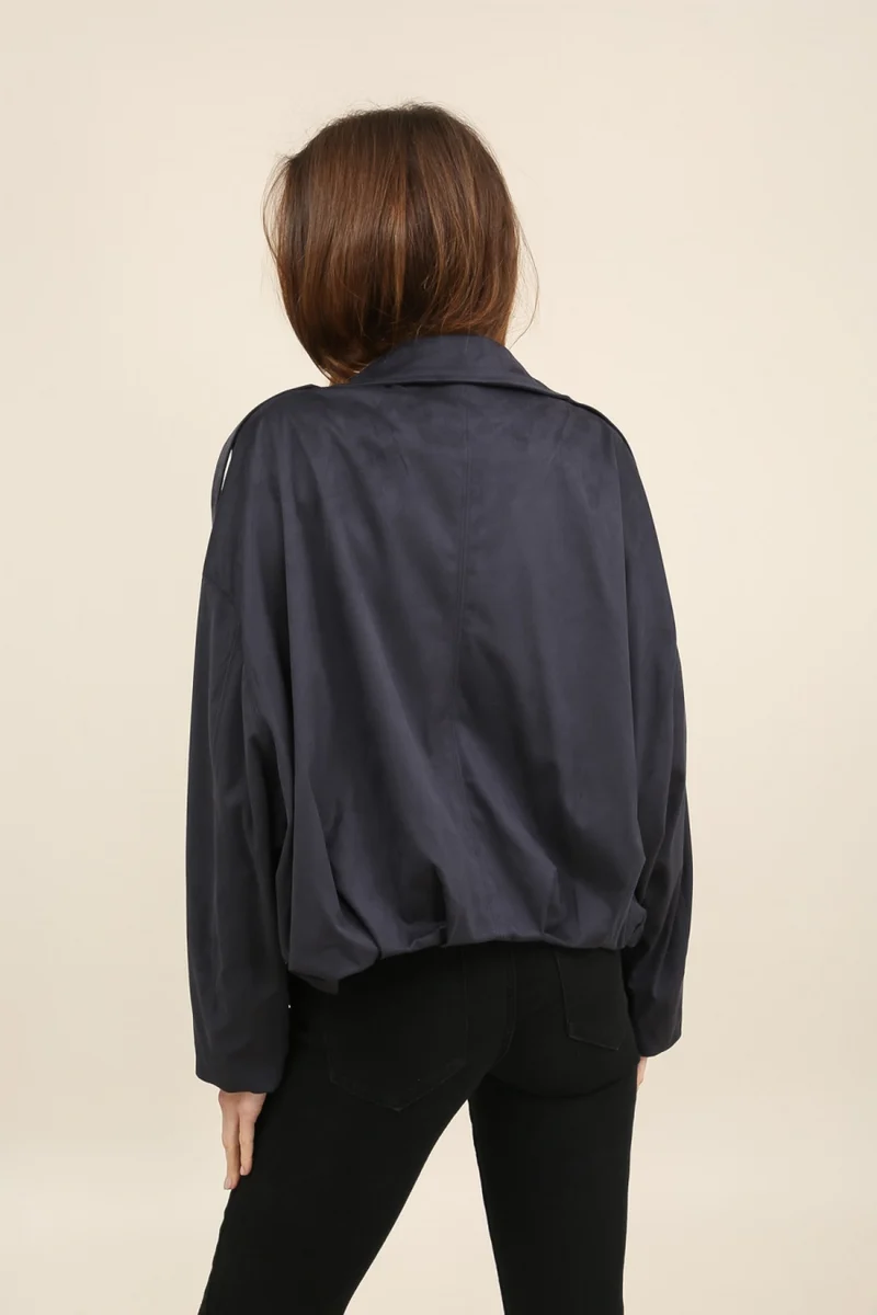 Veste oversize en suédine