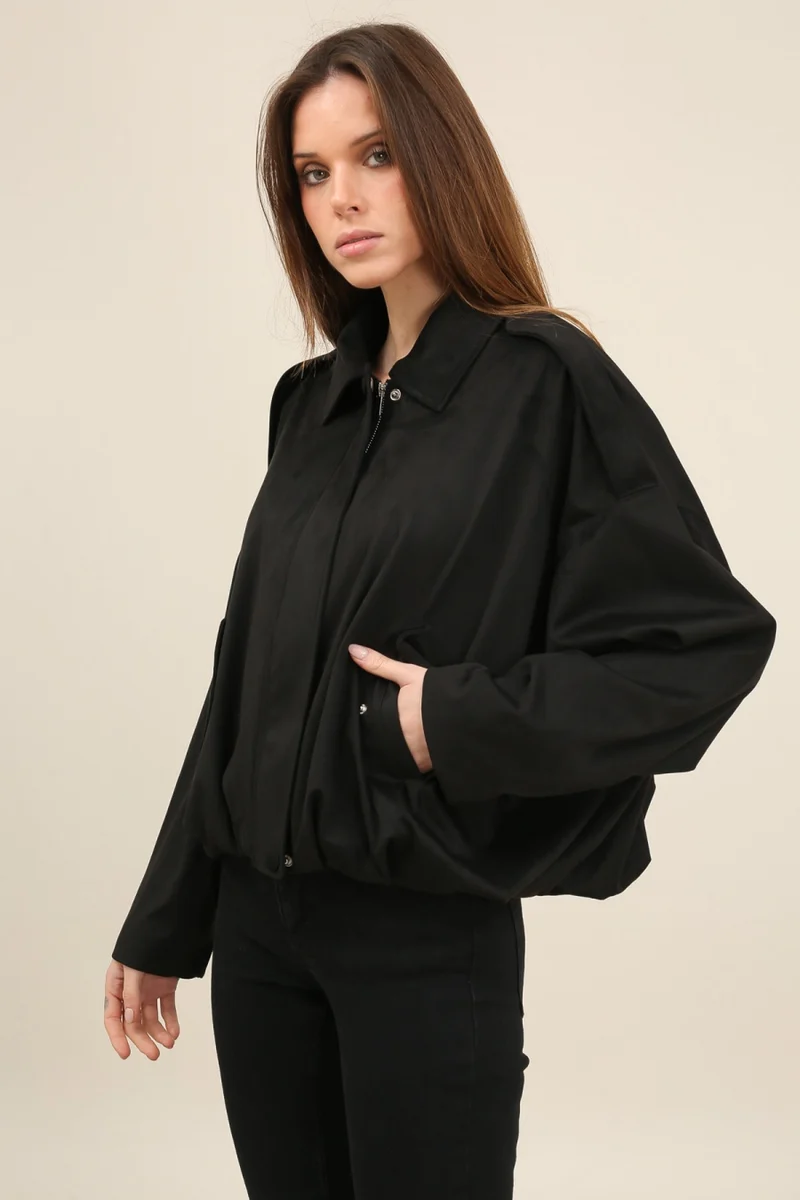 Veste oversize en suédine