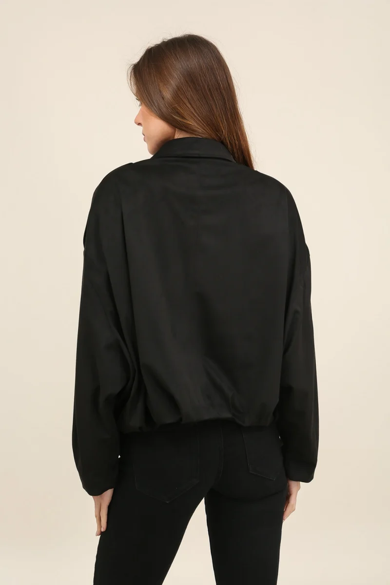Veste oversize en suédine