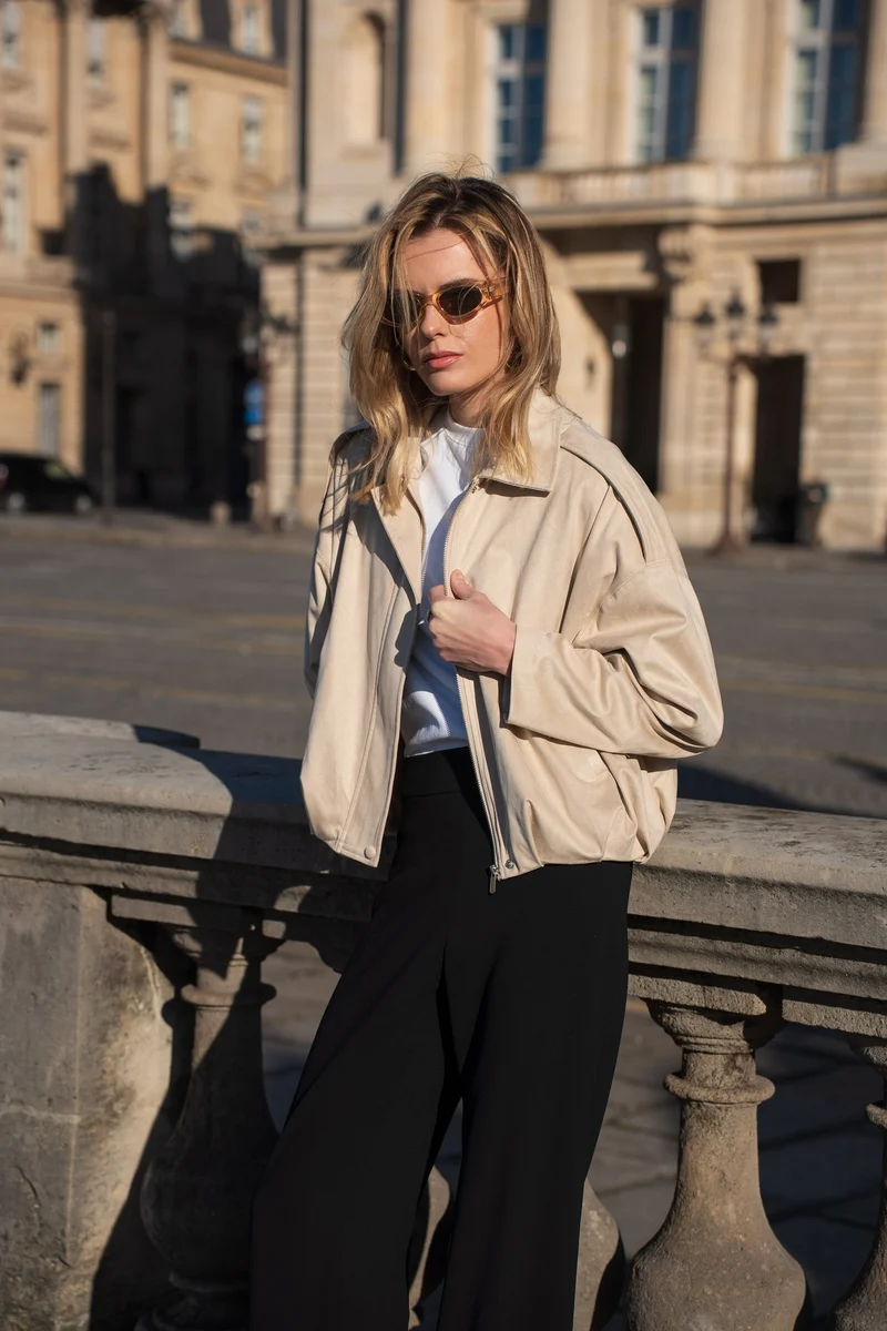 Veste oversize en suédine