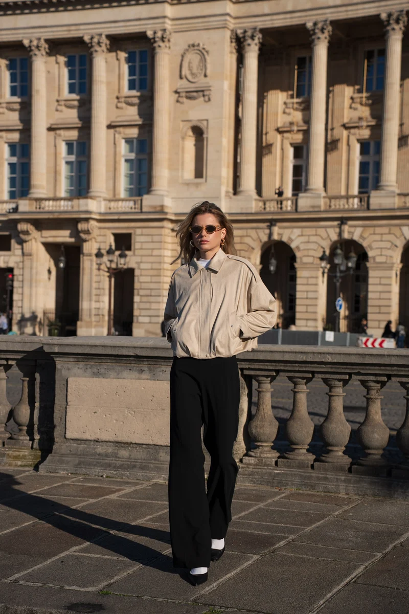 Veste oversize en suédine