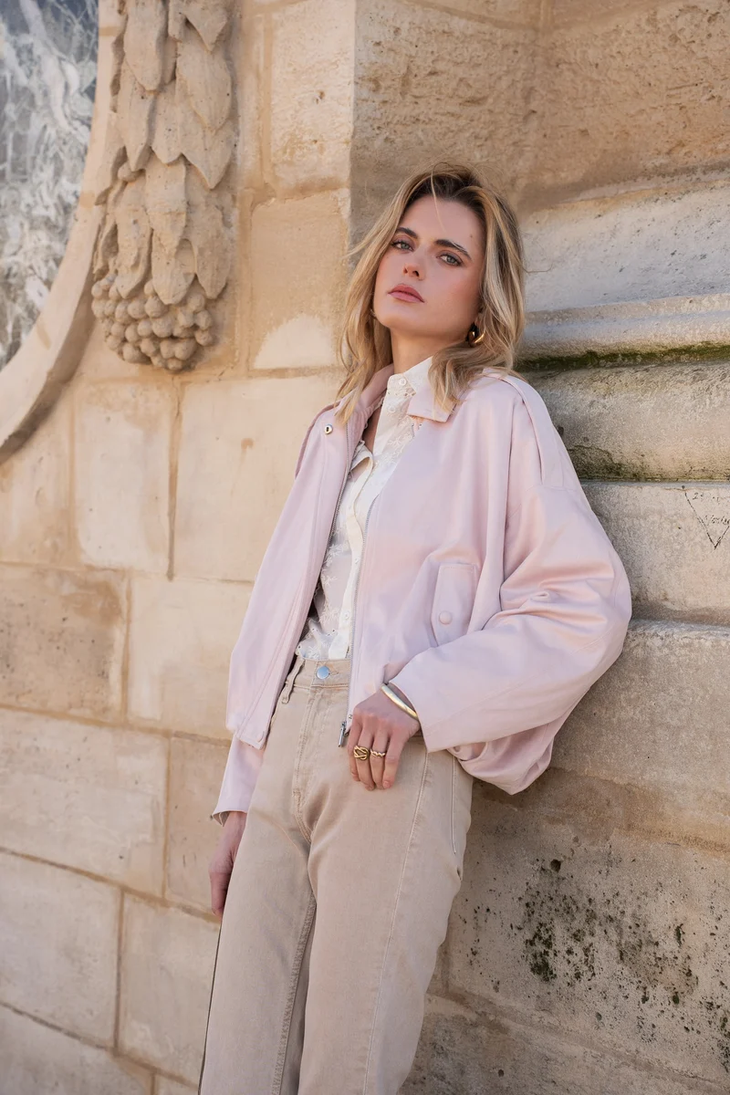 Veste oversize en suédine