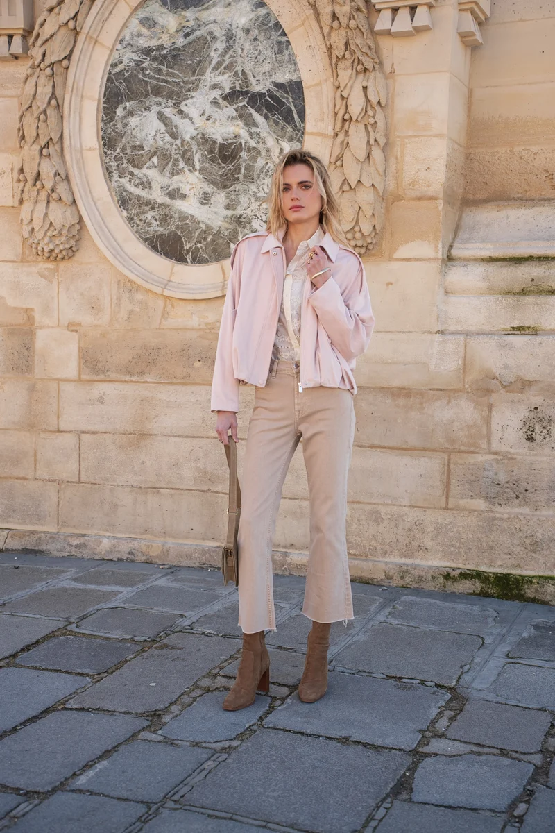Veste oversize en suédine