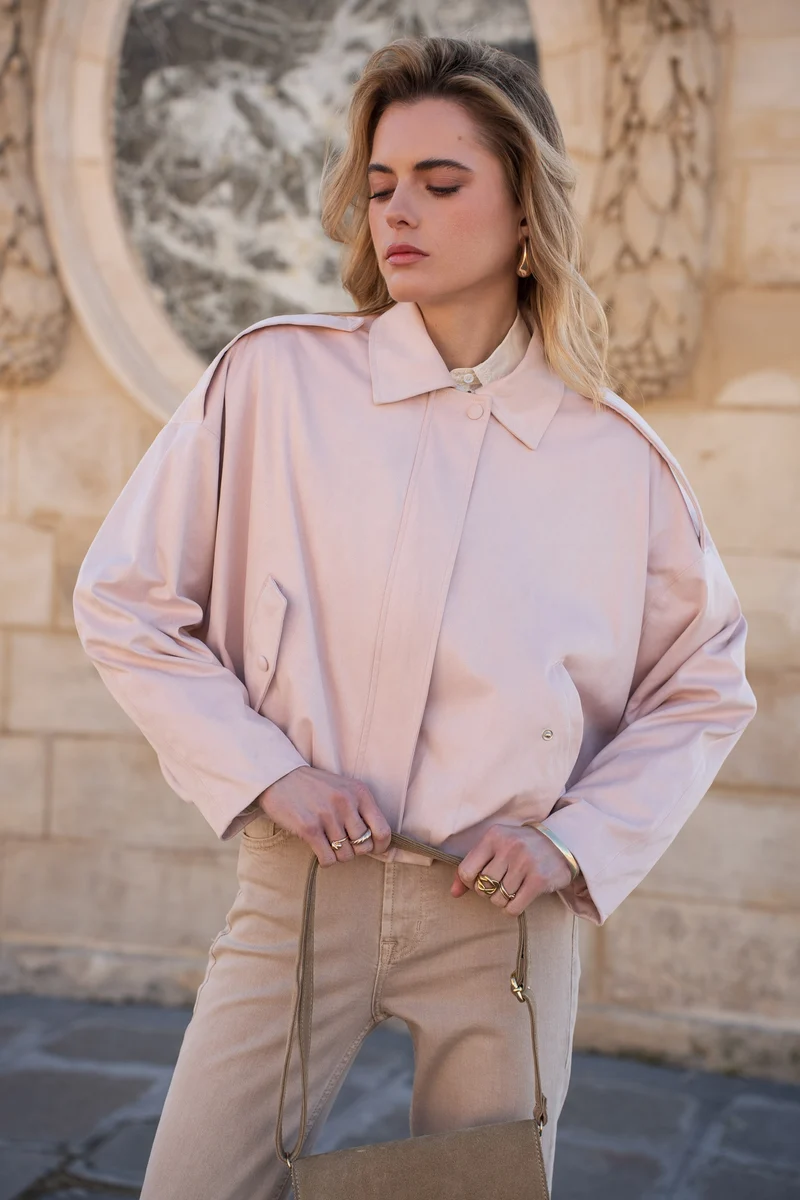 Veste oversize en suédine
