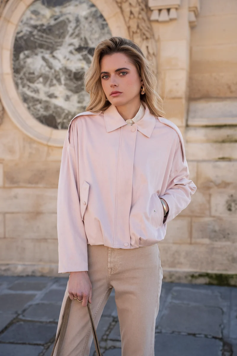 Veste oversize en suédine