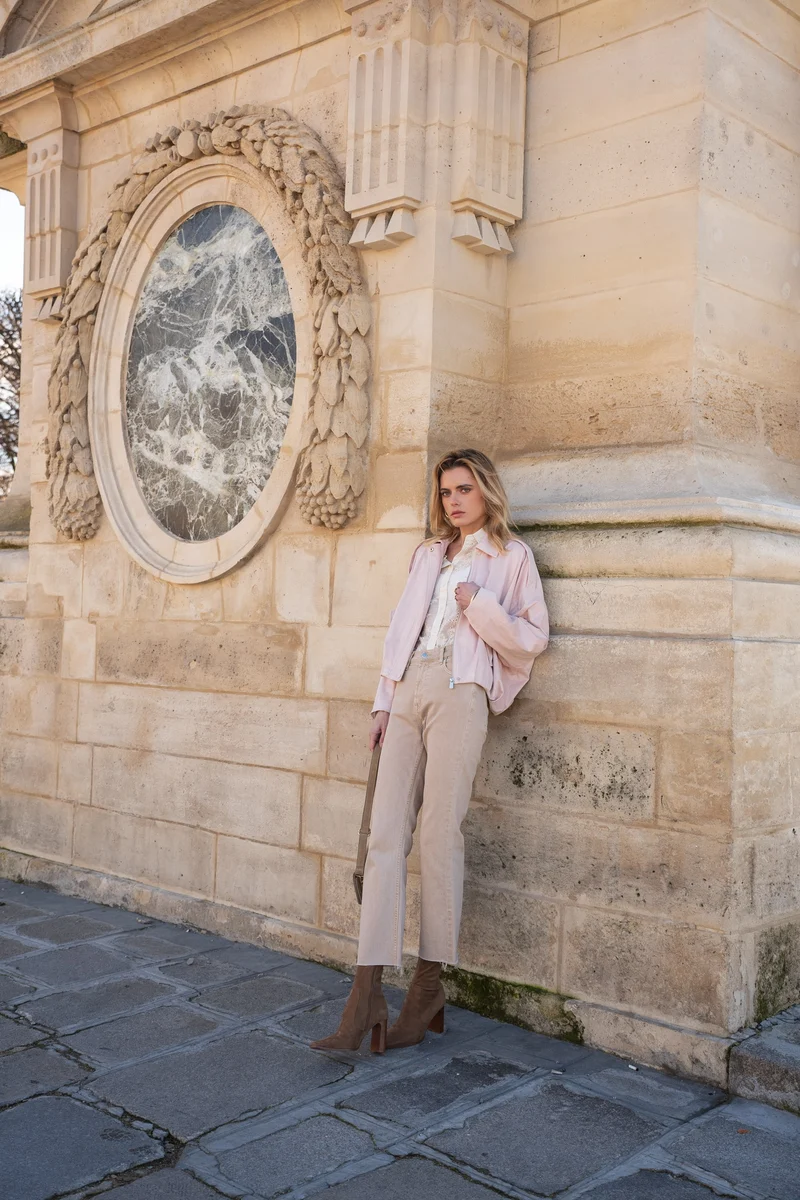 Veste oversize en suédine