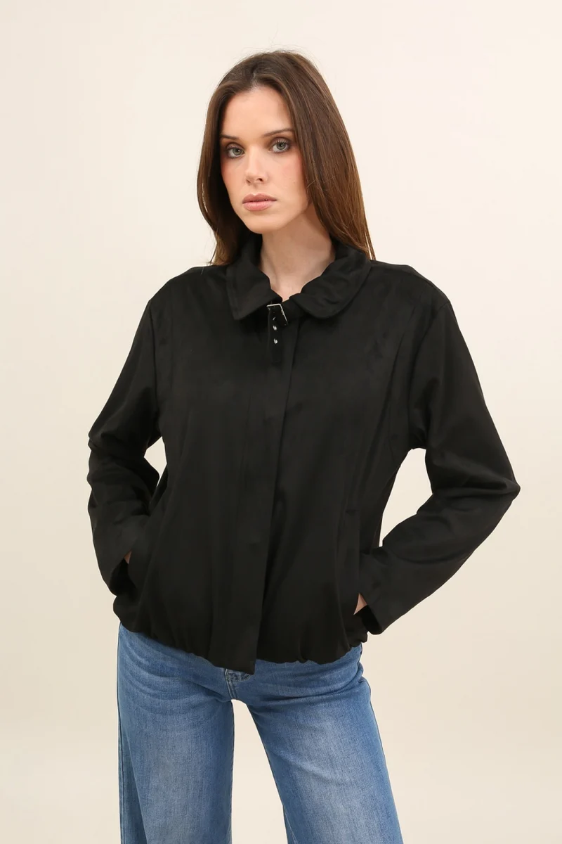 Veste suédine avec boucle