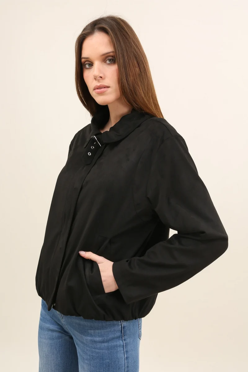 Veste suédine avec boucle