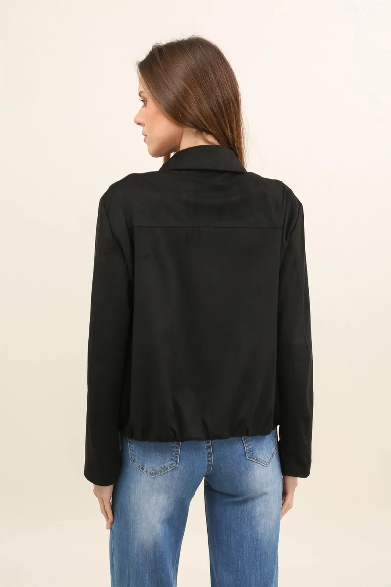 Veste suédine avec boucle