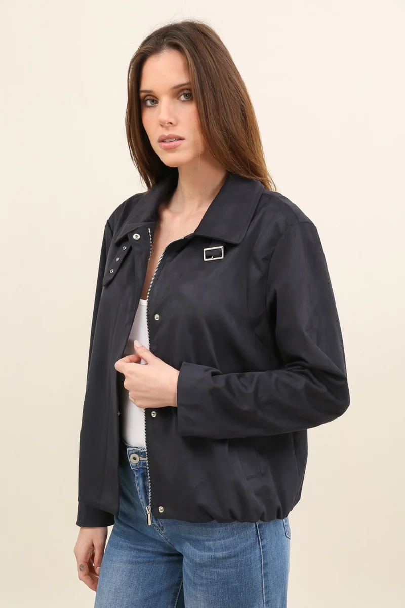 Veste suédine avec boucle