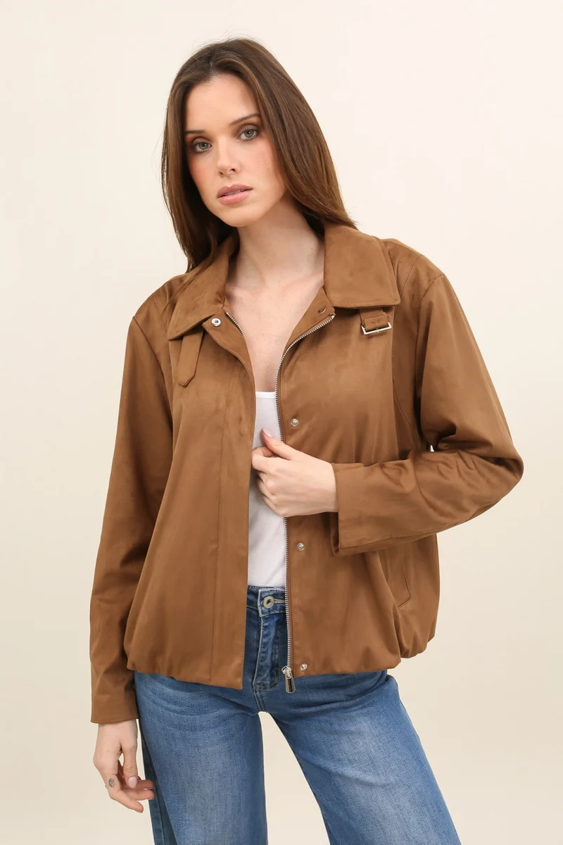 Veste suédine avec boucle