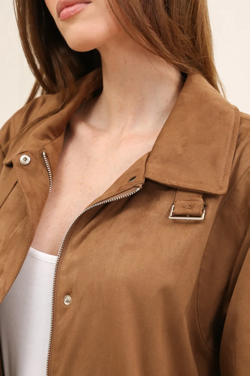 Veste suédine avec boucle
