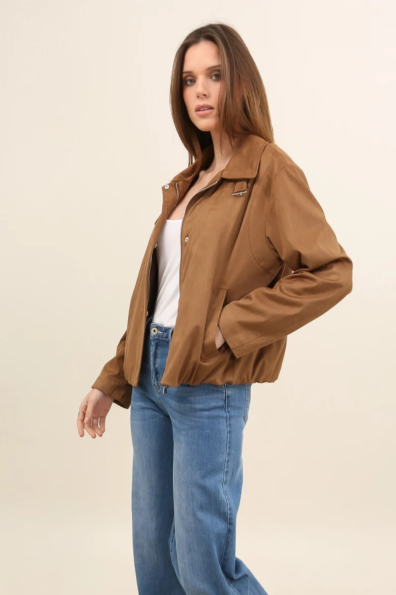 Veste suédine avec boucle