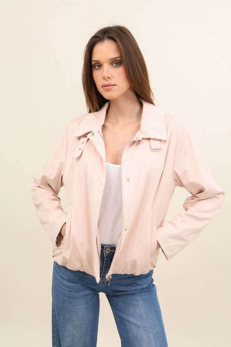 Veste suédine avec boucle