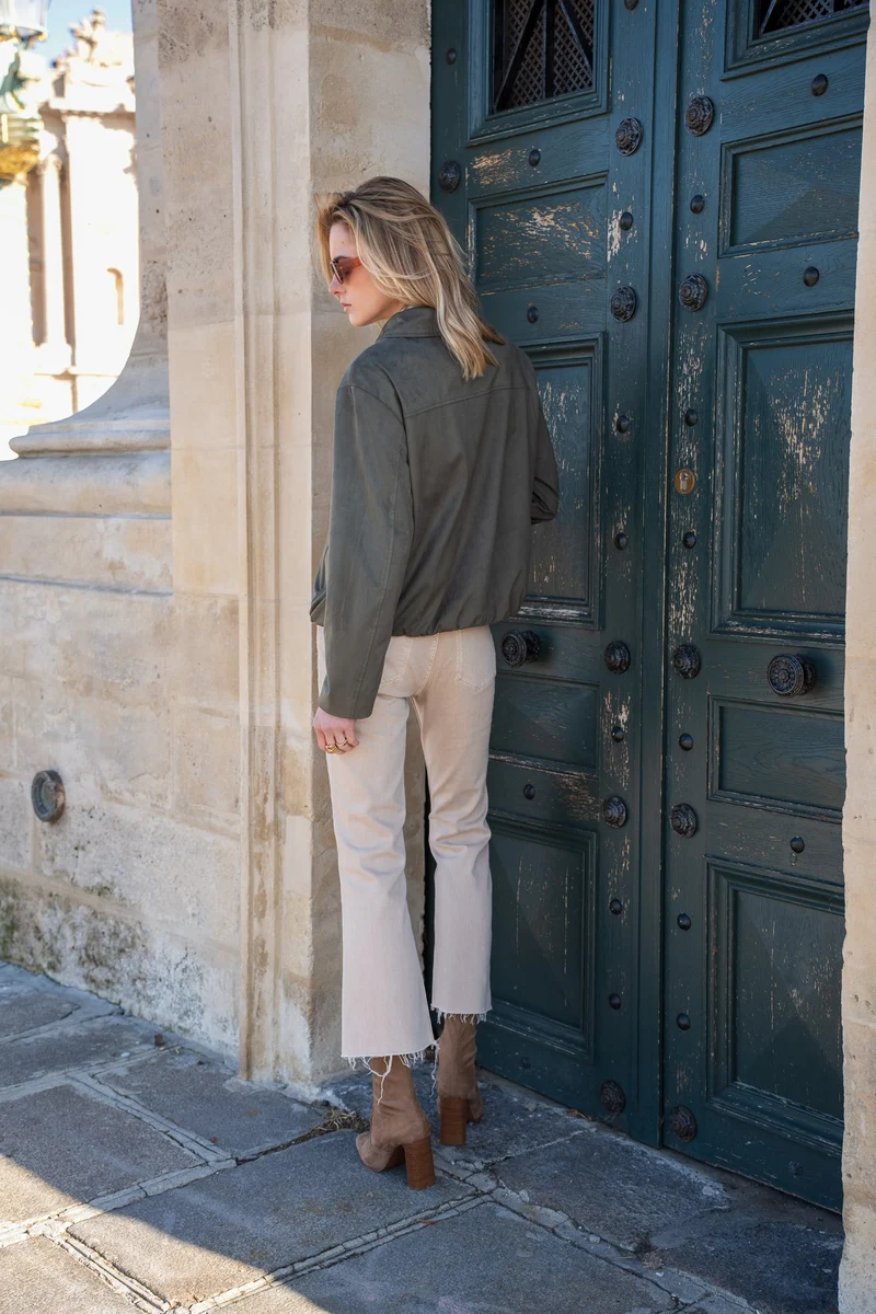 Veste suédine avec boucle