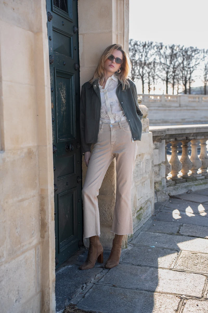 Veste suédine avec boucle