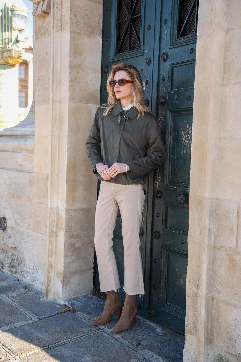 Veste suédine avec boucle