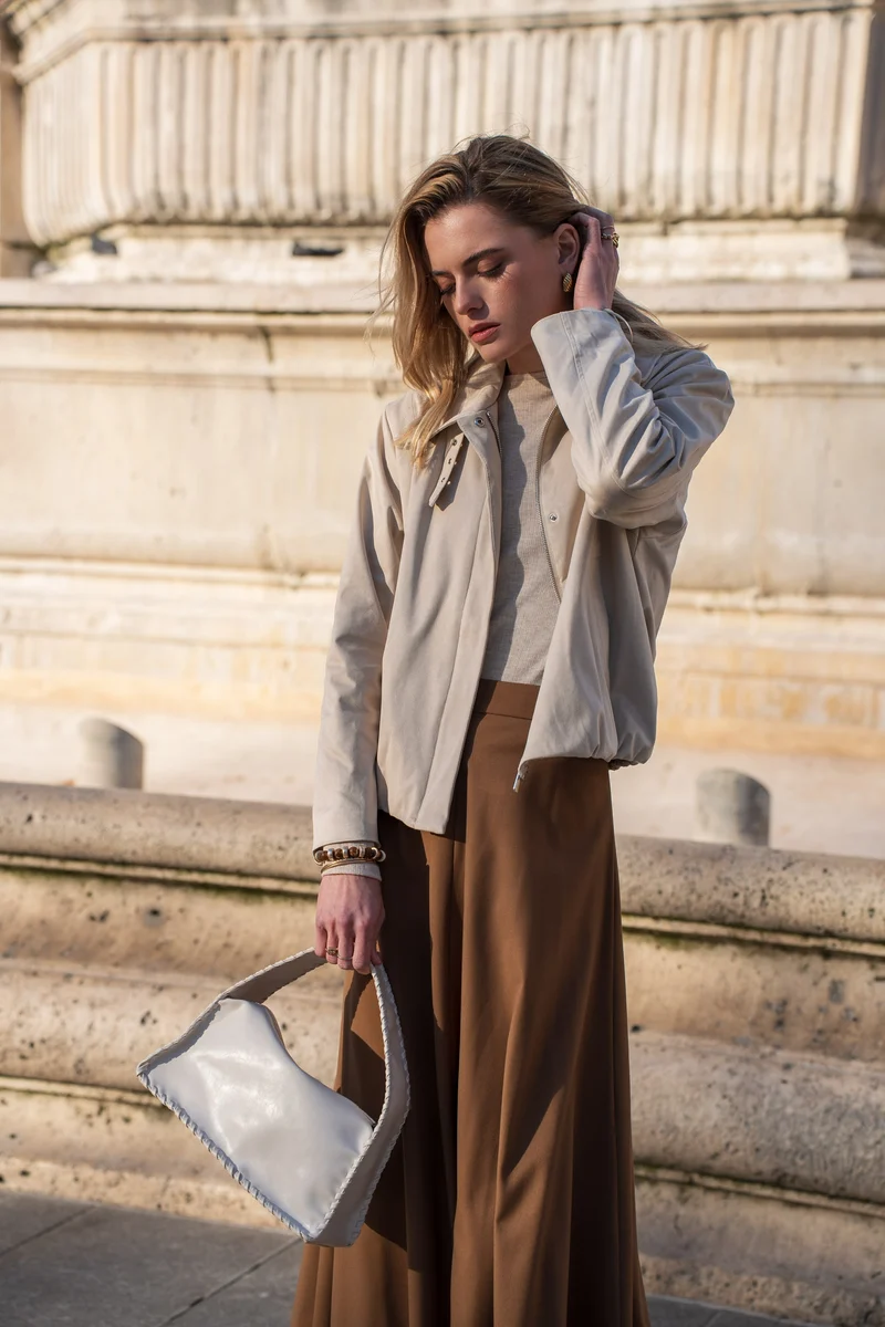 Veste suédine avec boucle