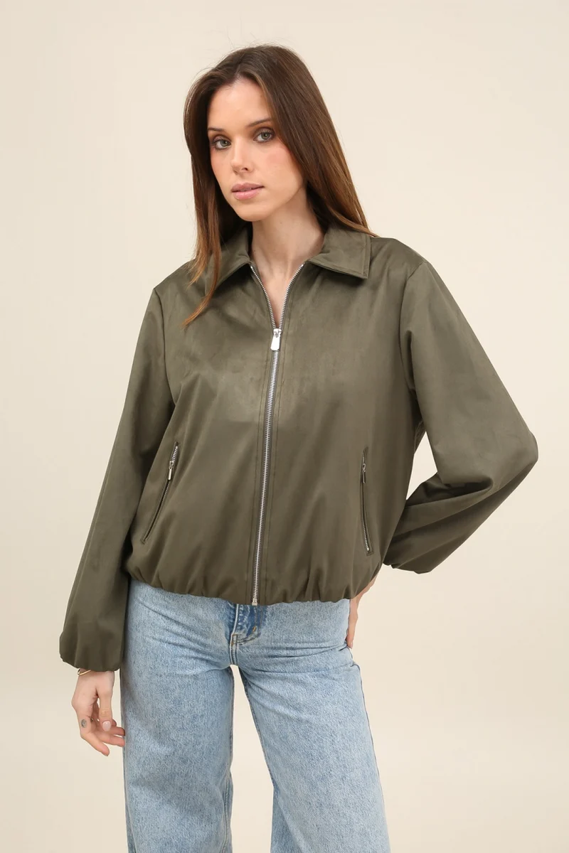Veste suédine