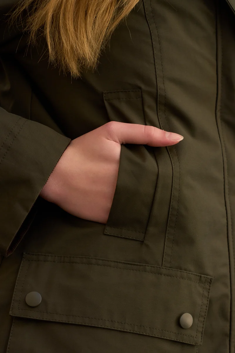 Parka coton fourrée